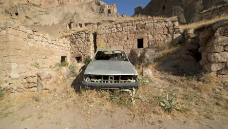 a dilapidated neighborhood abandoned after a war