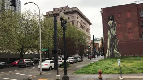 downtown portland oregon in winter