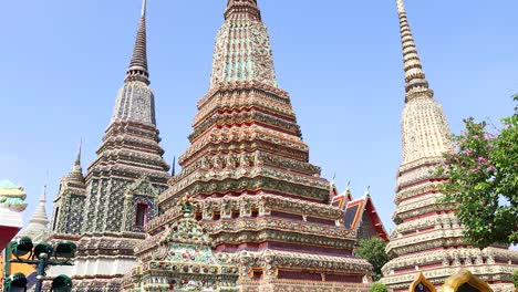 stunning pagodas at wat pho, bangkok, thailand