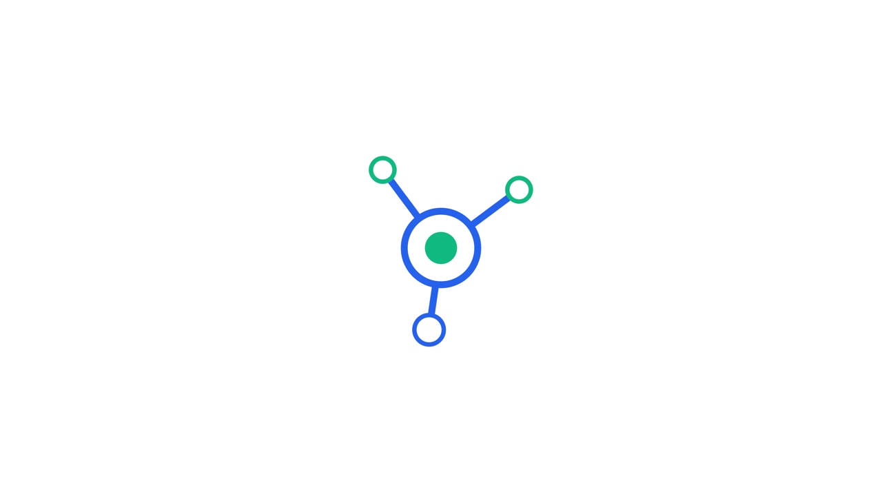 Animated Molecule Structure Forming on White Background