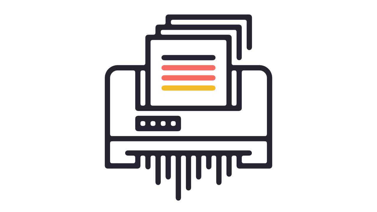 animación del icono de línea de confidencialidad con alfa