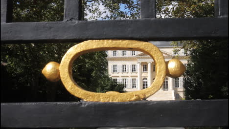 building through a gate