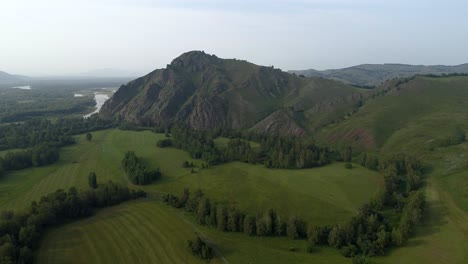 Aerial-view-of-Siberian-summer-landscape