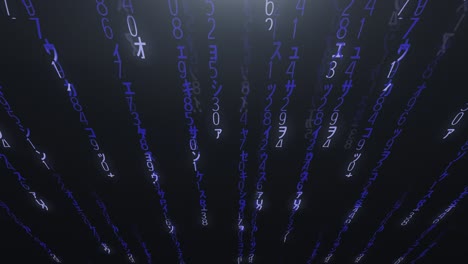 falling purple matrix code