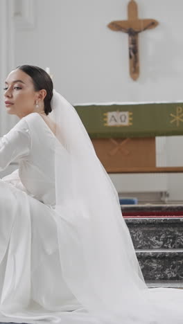 bride in a church