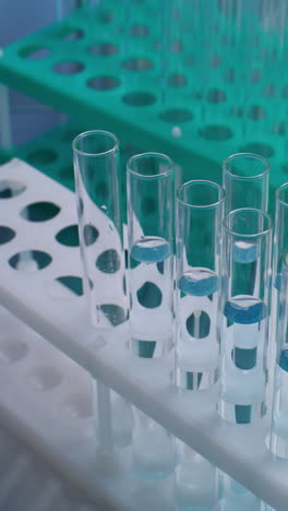 test tubes with liquid in a lab