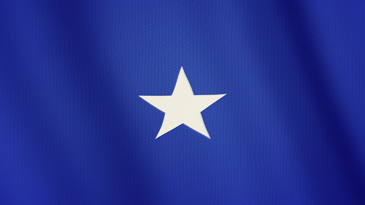animación ondeando la bandera de somalia. pantalla completa. símbolo del país