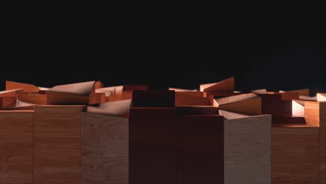 arreglo de bloques de madera abstractos
