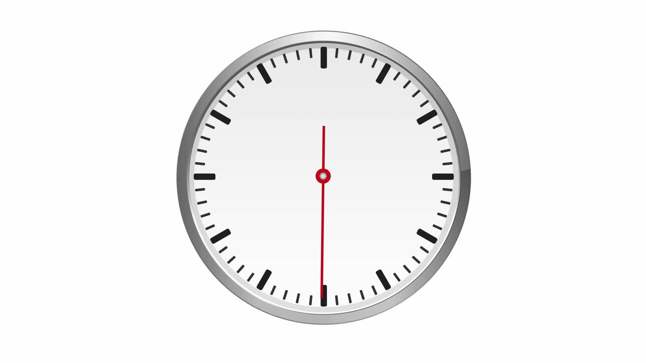 la aguja de segundo se mueve exactamente un minuto, sin número