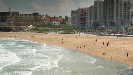 coastal city of biarritz in france