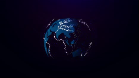 glowing earth in the dark