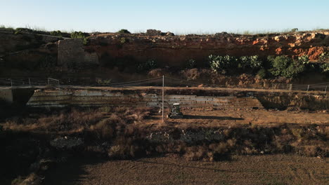 Drone-shot-of-Excavator-work,-Landscaping