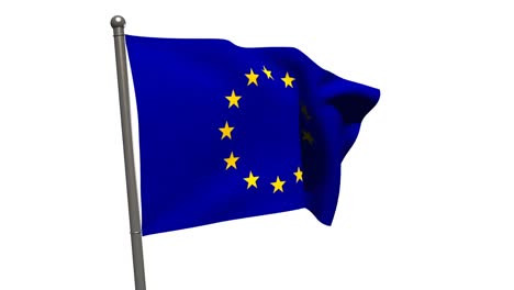 close-up of europe flag waving