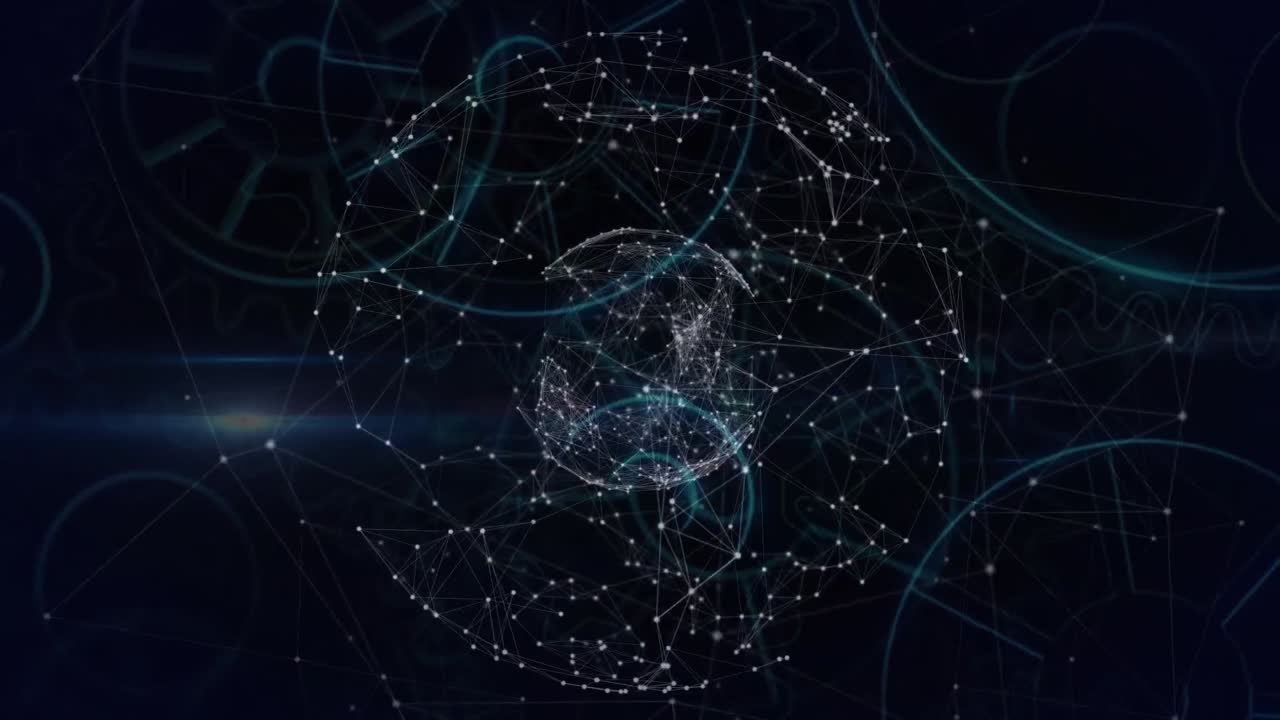 Animation of globes with networks of connections