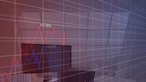 Animación-Del-Procesamiento-De-Datos-Financieros-En-Una-Oficina-Vacía