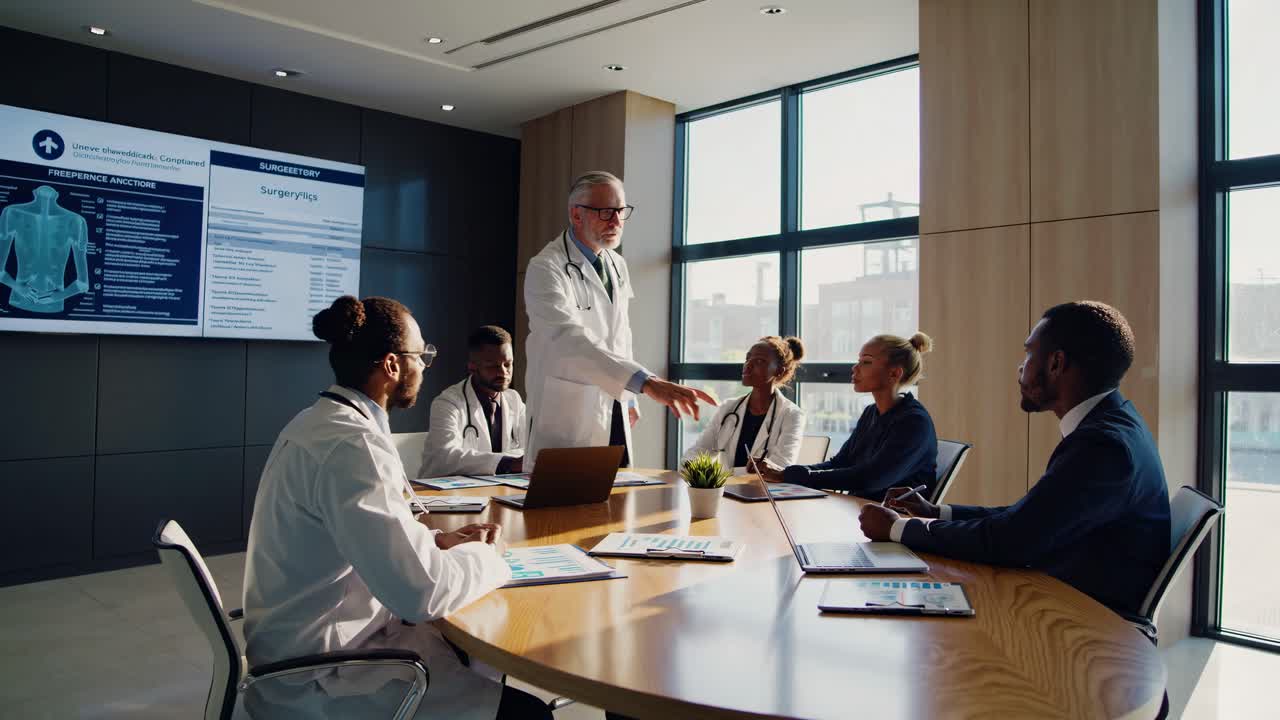 Medical Staff Meeting in Conference Room