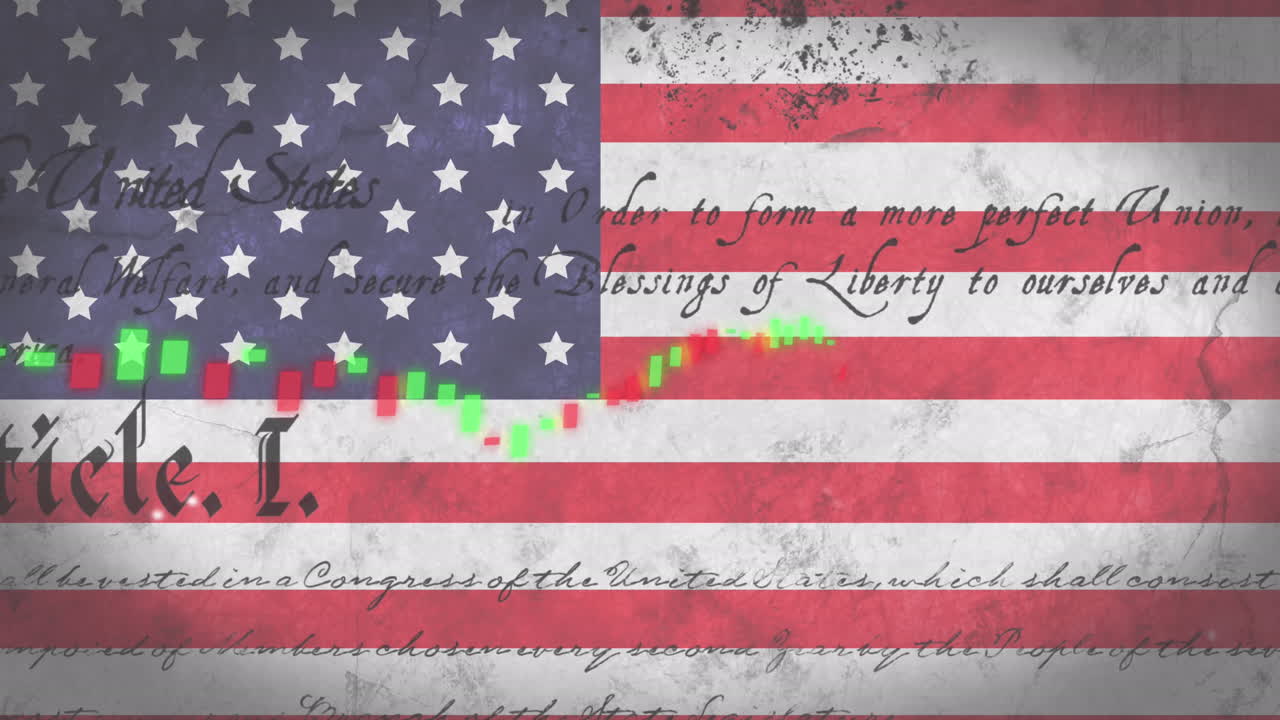 미국의  ⁇ 발 위에서 데이터 처리의 애니메이션