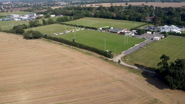 Aerial View Of Canterbury Rugby Club Complex Grounds