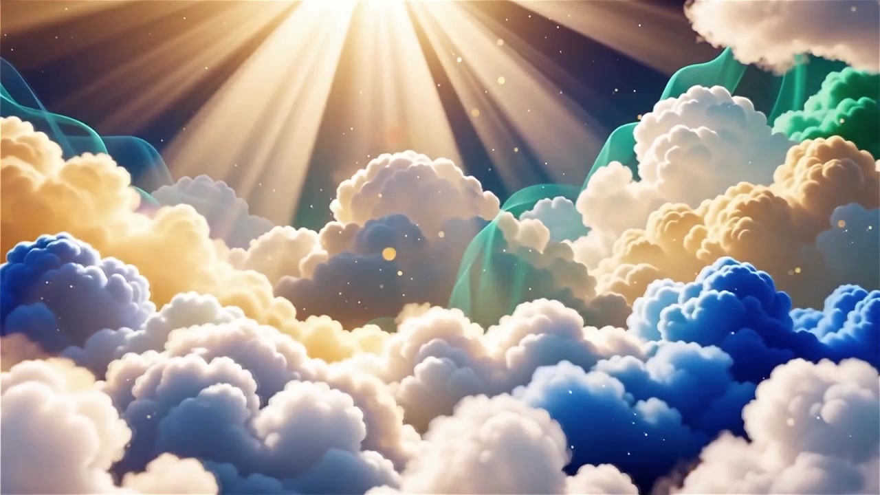 Christian Heavenly Light Worship Background
