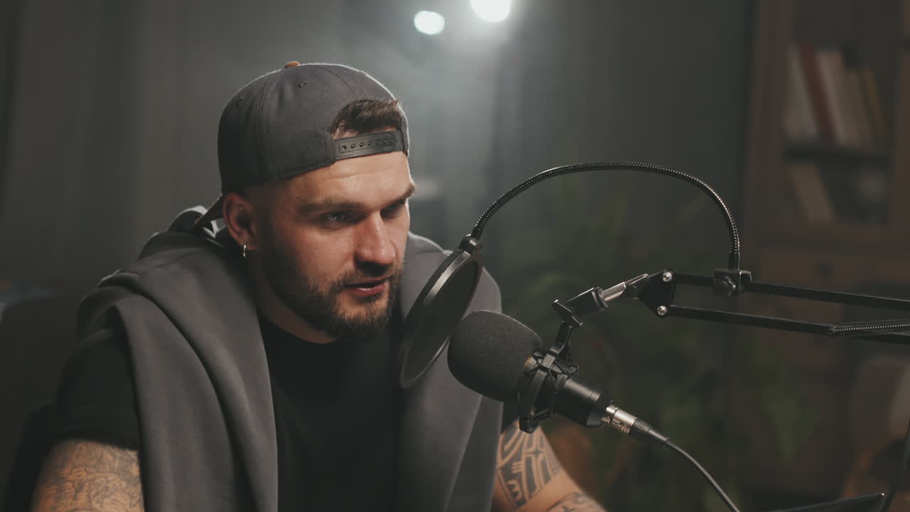 Man Telling Story on Podcast