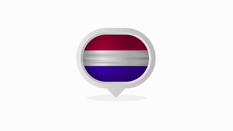 netherland flag realistic flag. made in netherland. motion graphic.