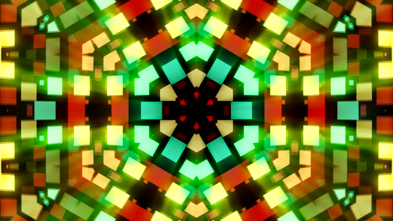 Fondo abstracto con caleidoscopio de tecnología