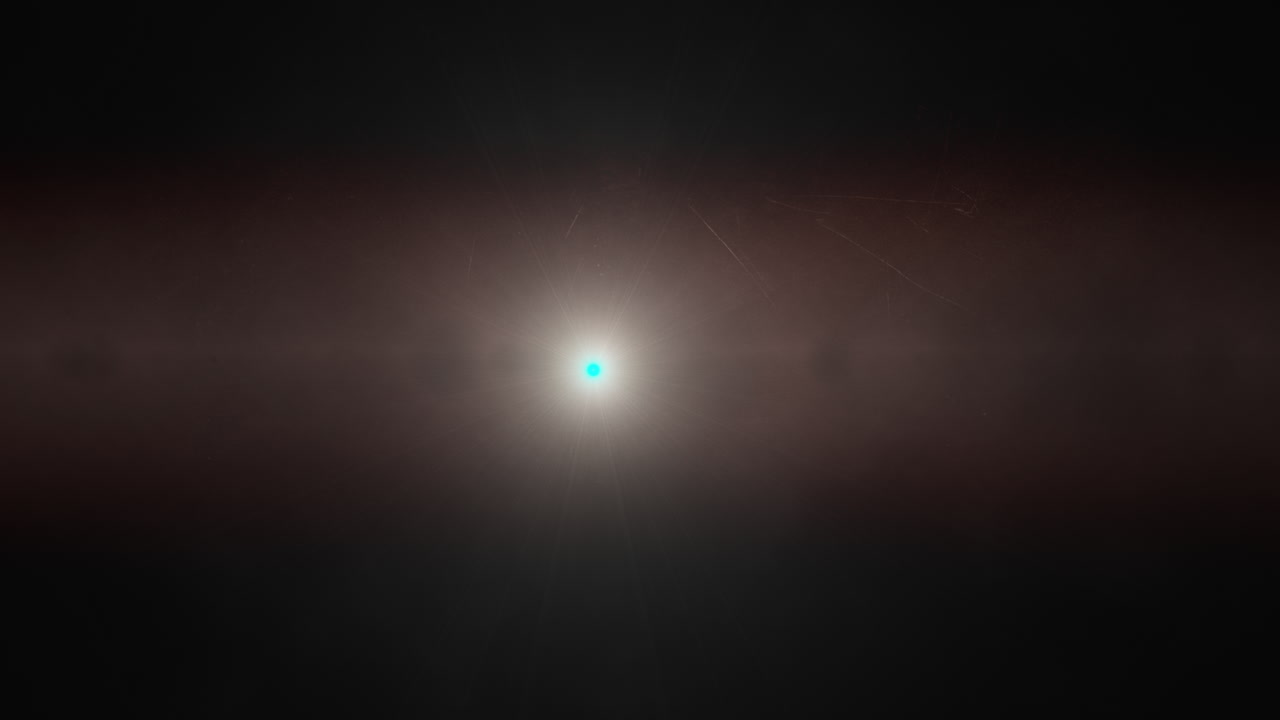 destello de estrella en galaxia