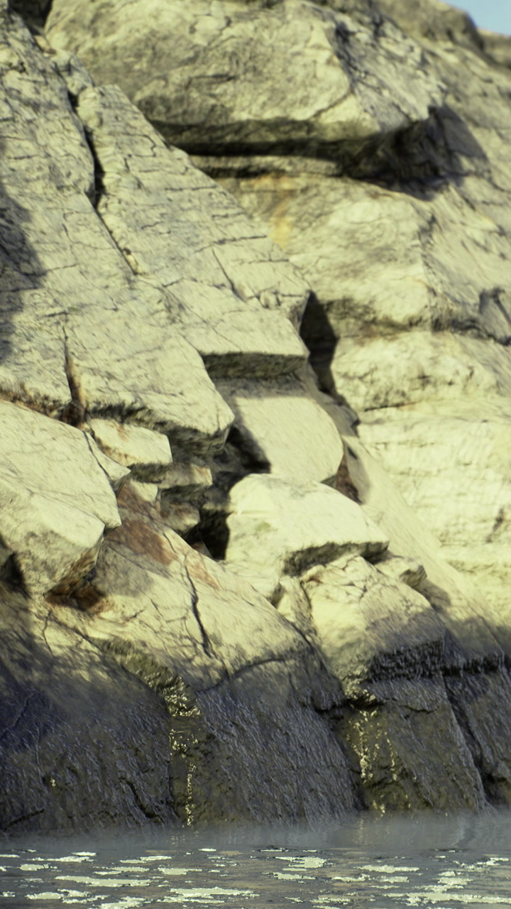 A rocky shoreline