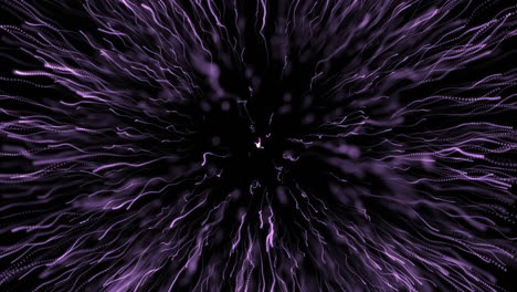 animation of purple fireworks on black background