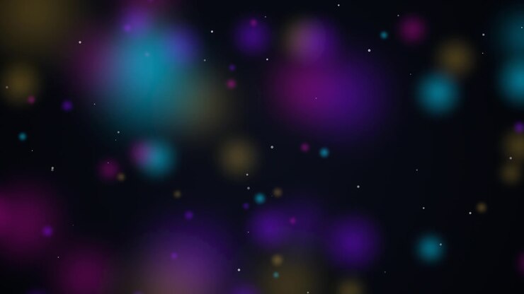 Abstract Background With Floating Colorful Bokeh Particles