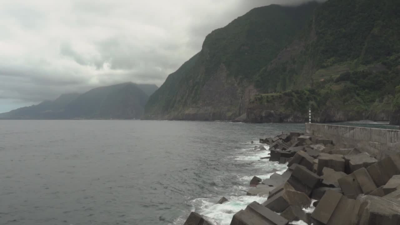 해변 풍경과 해파리, 산