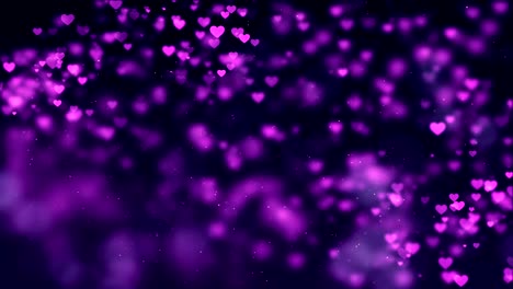 4k fondo de corazón púrpura suave (en bucle) video de stock