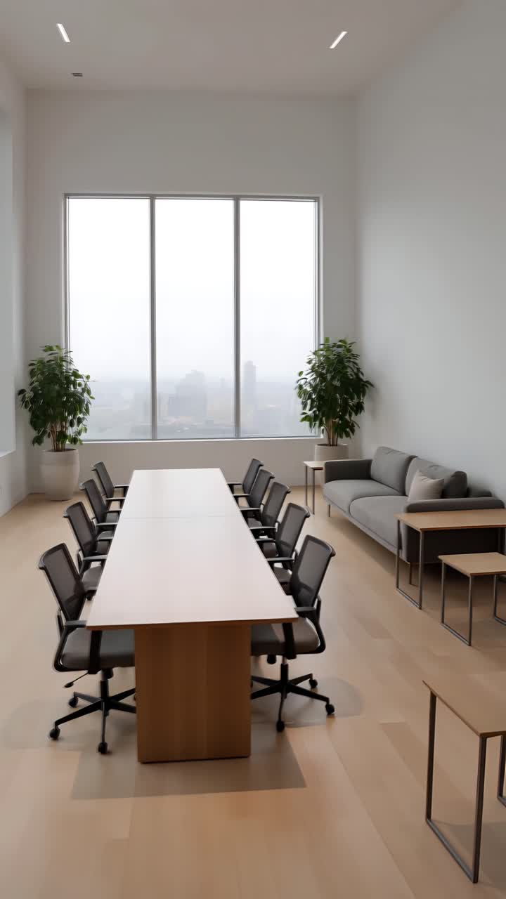 Interni Estetici di Spazio Coworking Moderno 4K