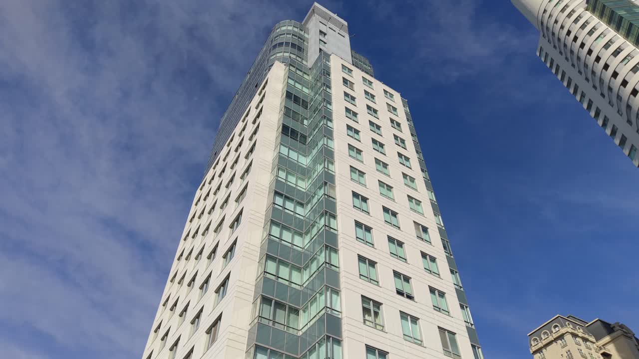 Aerial Closeup Modern Skyscrapers, Puerto Madero Buenos Aires Argentina Skyline