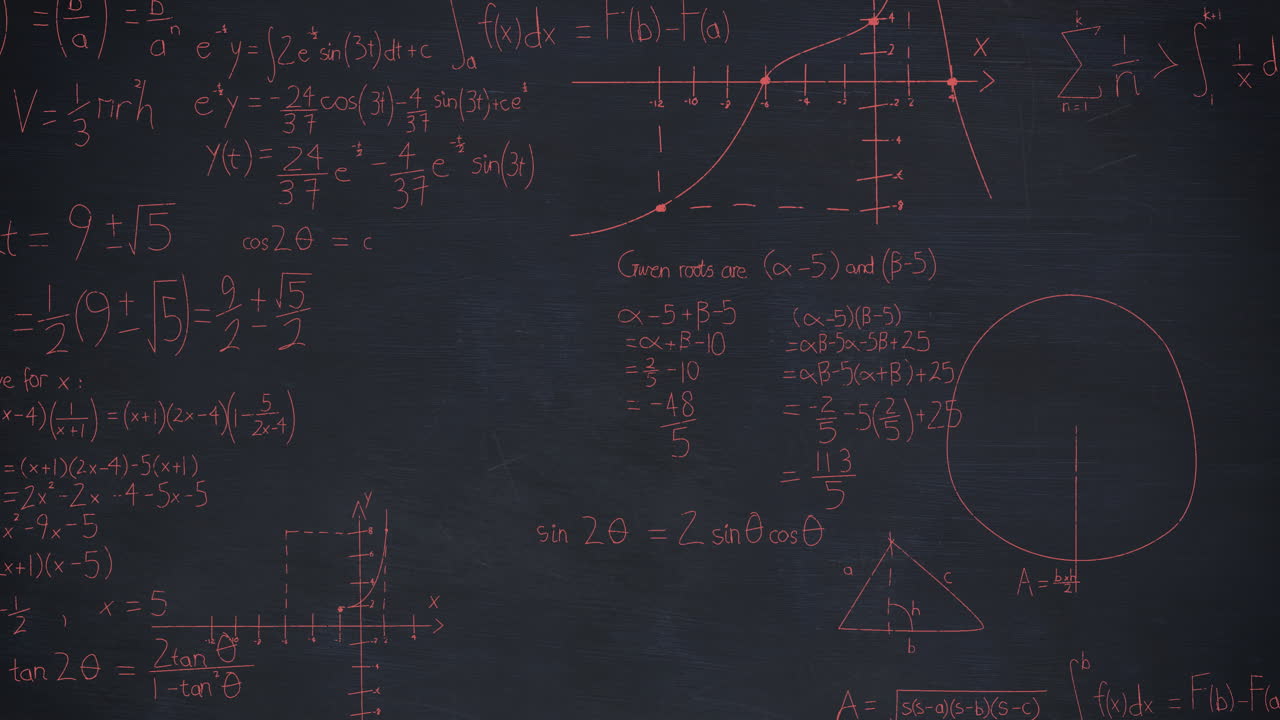 ecuaciones matemáticas en la pizarra