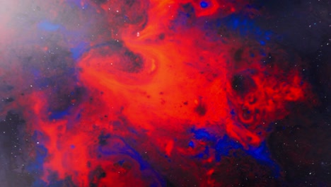 fiery ink swirling in macro view, cosmic abstract mood, shot with fluid motion