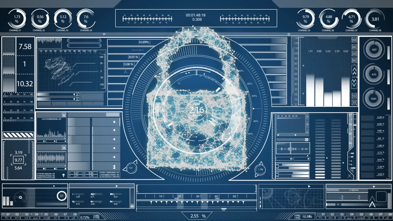 Digital composite of a cyber lock