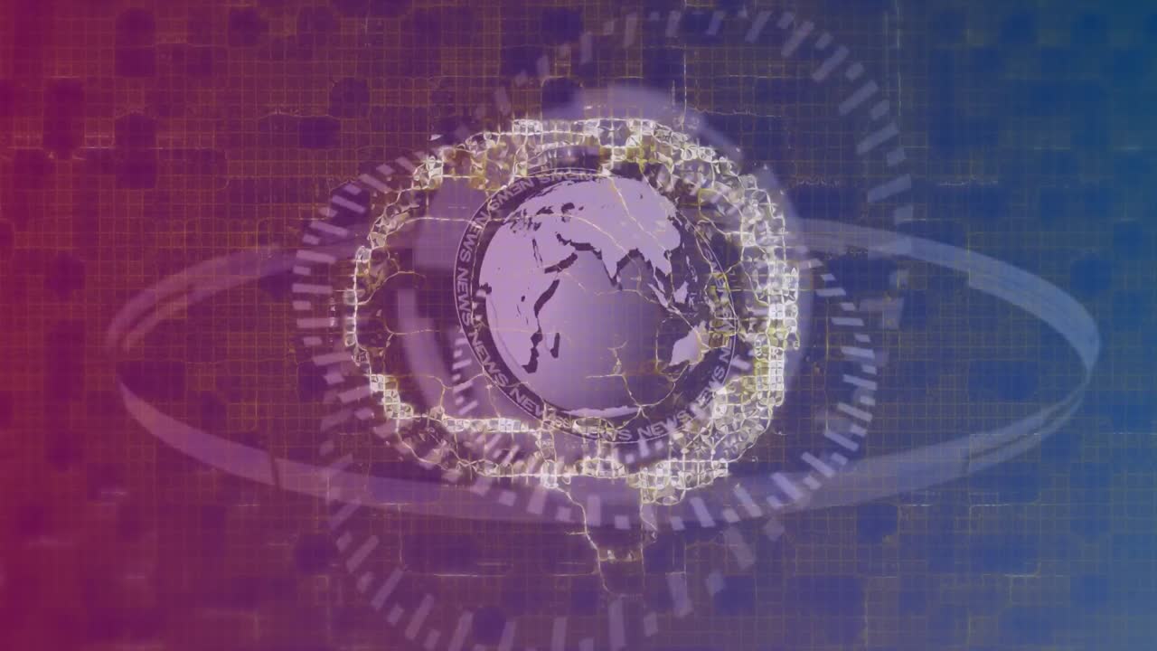 Animation of globe with shapes over brain