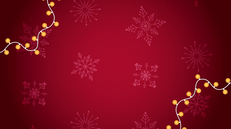 happy merry christmas animation with lights bulbs and snowflakes