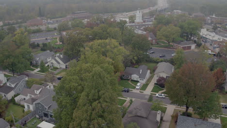 vista aérea panorámica del barrio suburbano en st