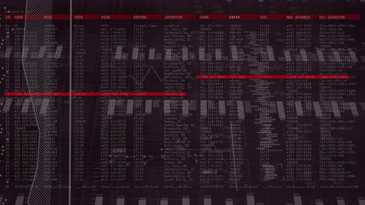 Data processing animation with codes and numbers over digital interface background