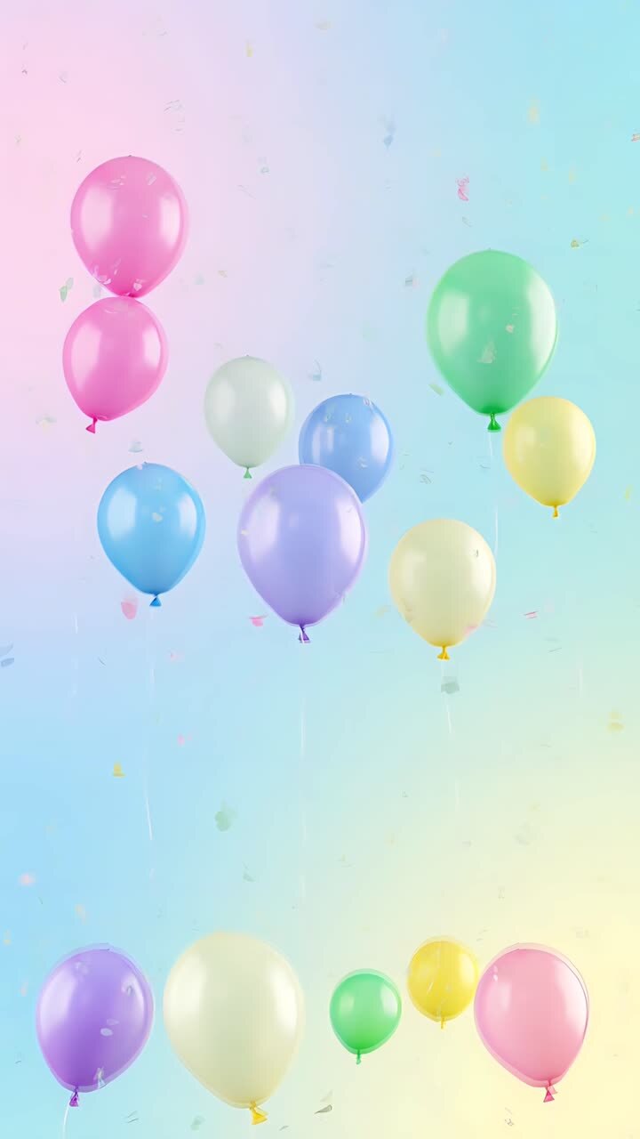 Video di Sfondo di Compleanno con Palloncini 4K