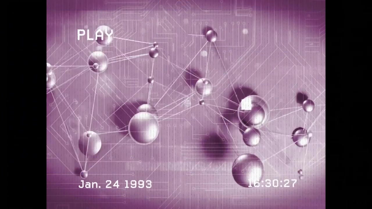 On PLAY, metal spheres shifting and links extending with glitch bars sweeping for network evolution