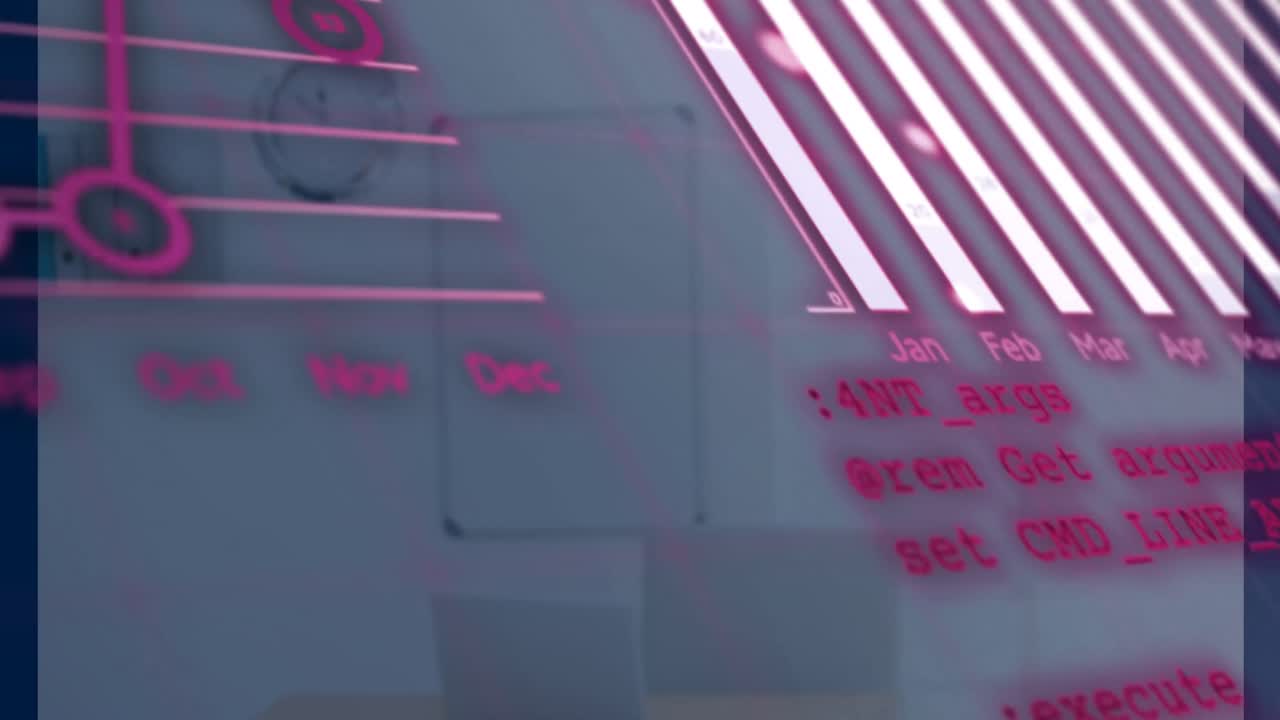 오피스 상의 데이터 처리 애니메이션