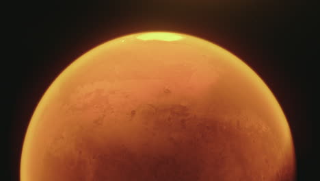 planet mars vieved from space