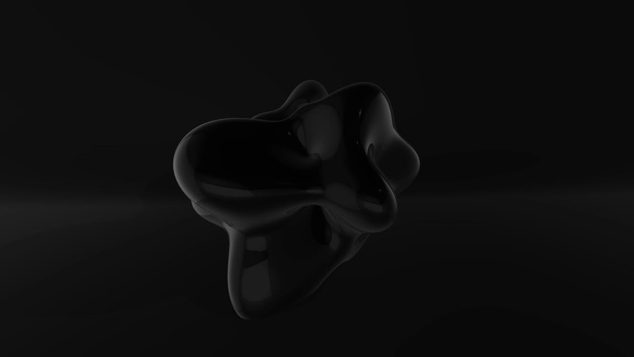 Fashionable background animation of black neomorphism movement with rotation of various shapes with shadow. This dark minimalist abstract background.