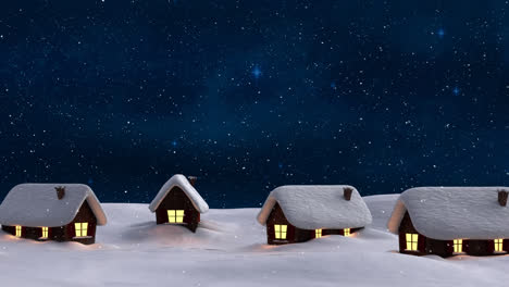 Animation-Einer-Winterlandschaft-Mit-Häusern