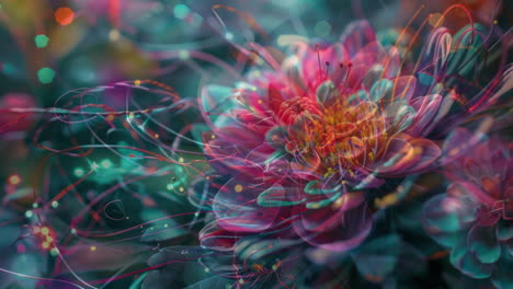 flowers and electric cables made with ai