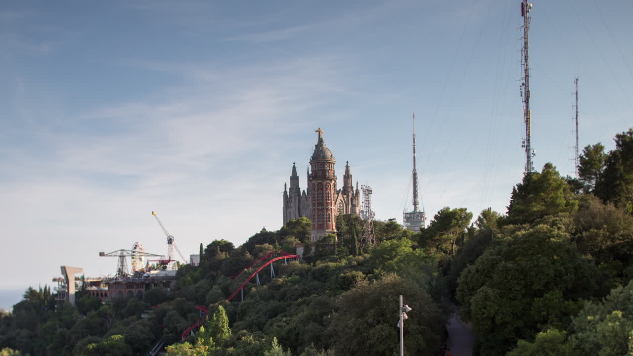 Barcelona Tibidabo Park View 4K 02