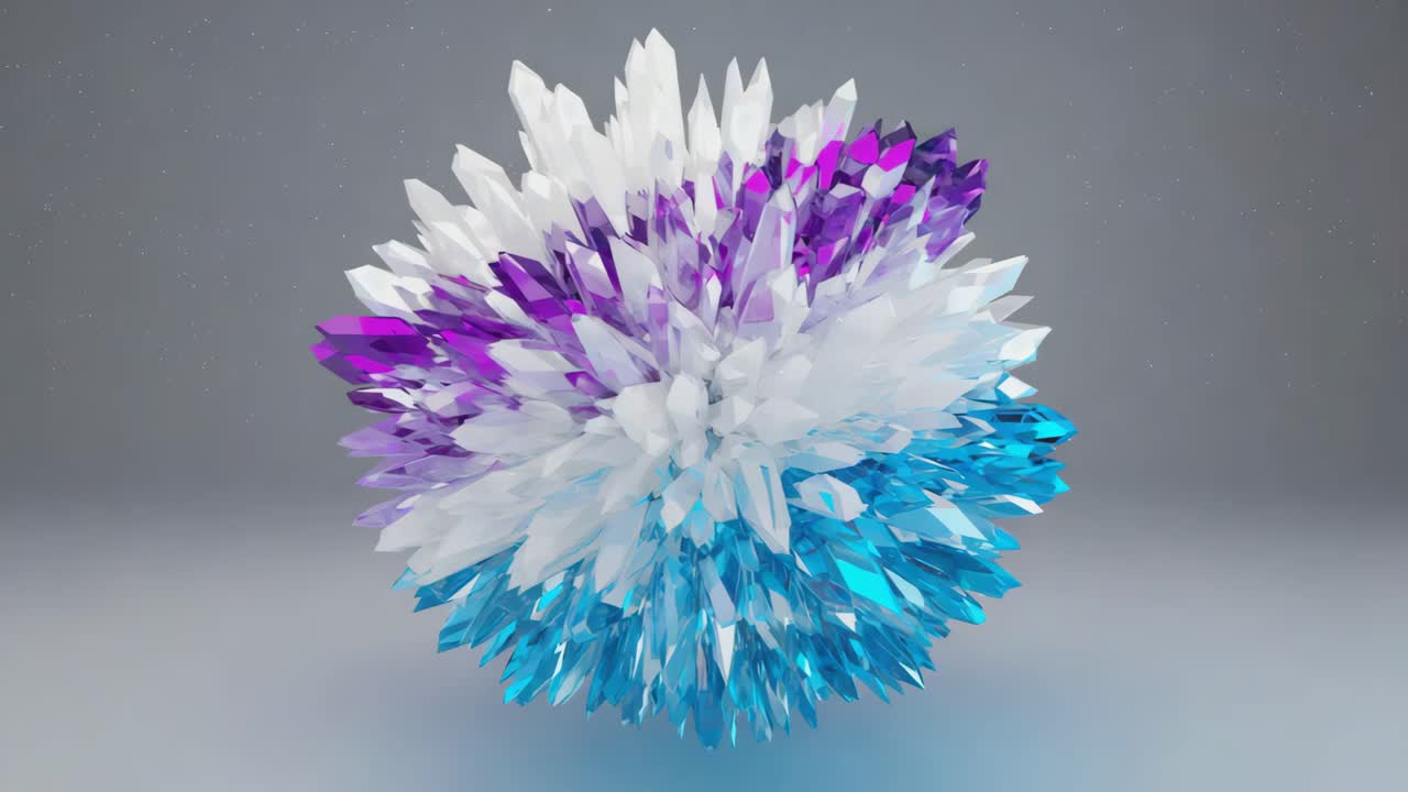 Abstract Colorful Crystal Sphere